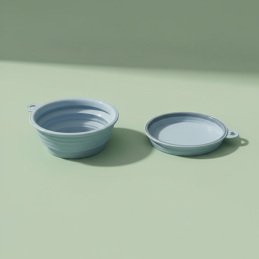 Foldable Travel Bowl 350ml – Expanded vs Collapsed