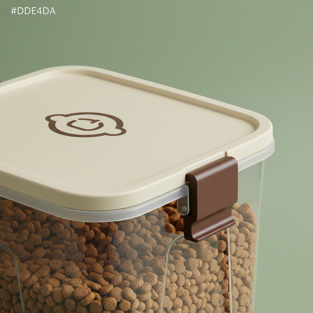 Sealed Pet Food Storage Bin – Detail