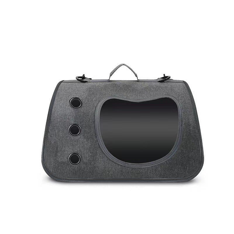 Foldable Pet Carrier Bag - Black and Grey