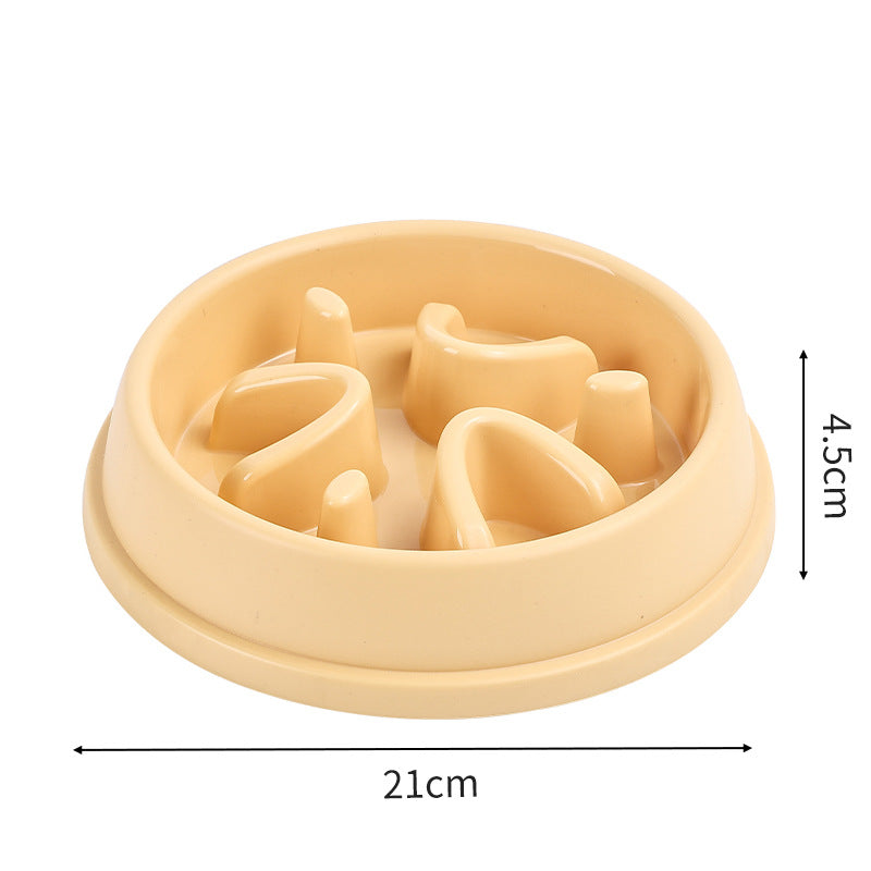 Round Slow Feeder Bowl - Yellow
