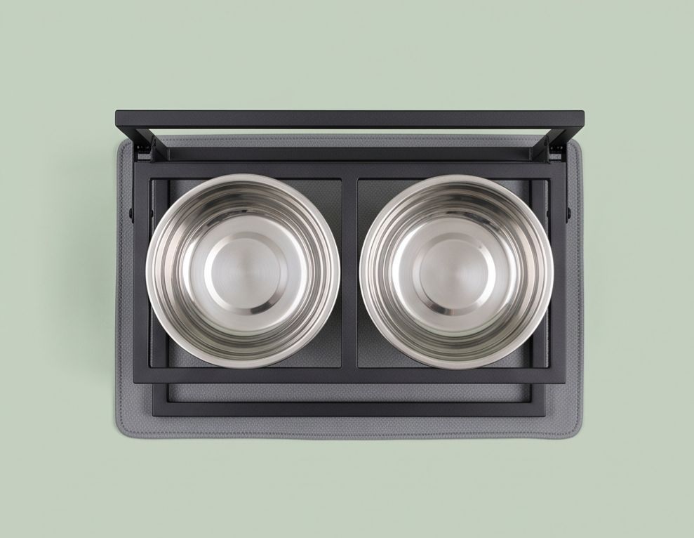Adjustable Dog Bowl Stand - Bowls Not Included