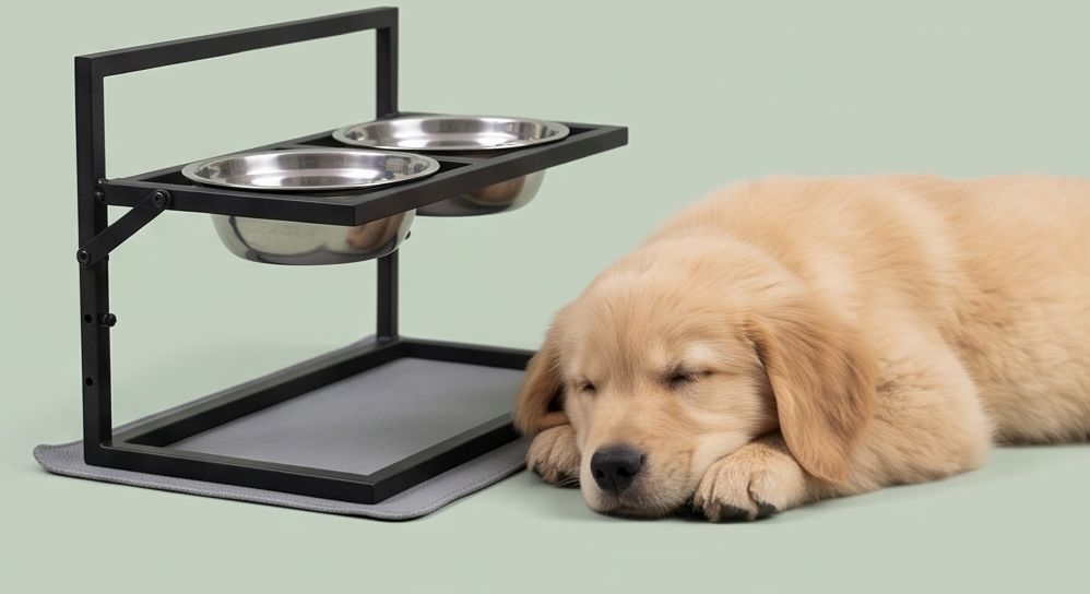 Adjustable Dog Bowl Stand - Bowls Not Included