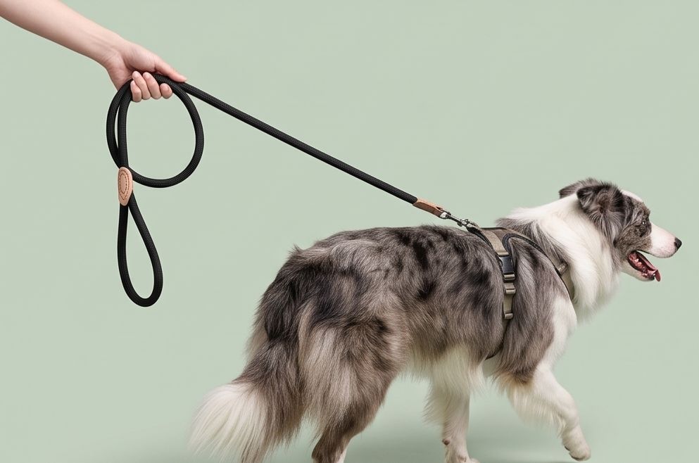 Braided Rope Slip Lead for Dogs