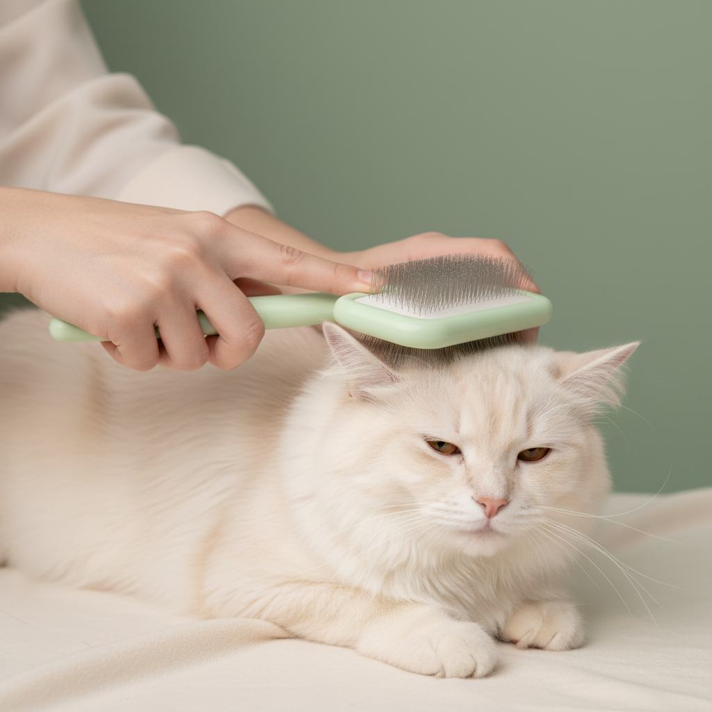Cushioned Slicker Brush – Lifestyle