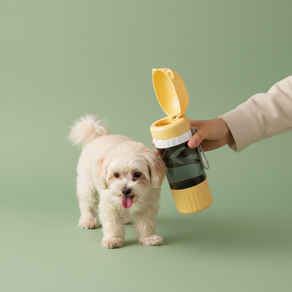 Handheld Dog Water and Food Bottle – Lifestyle