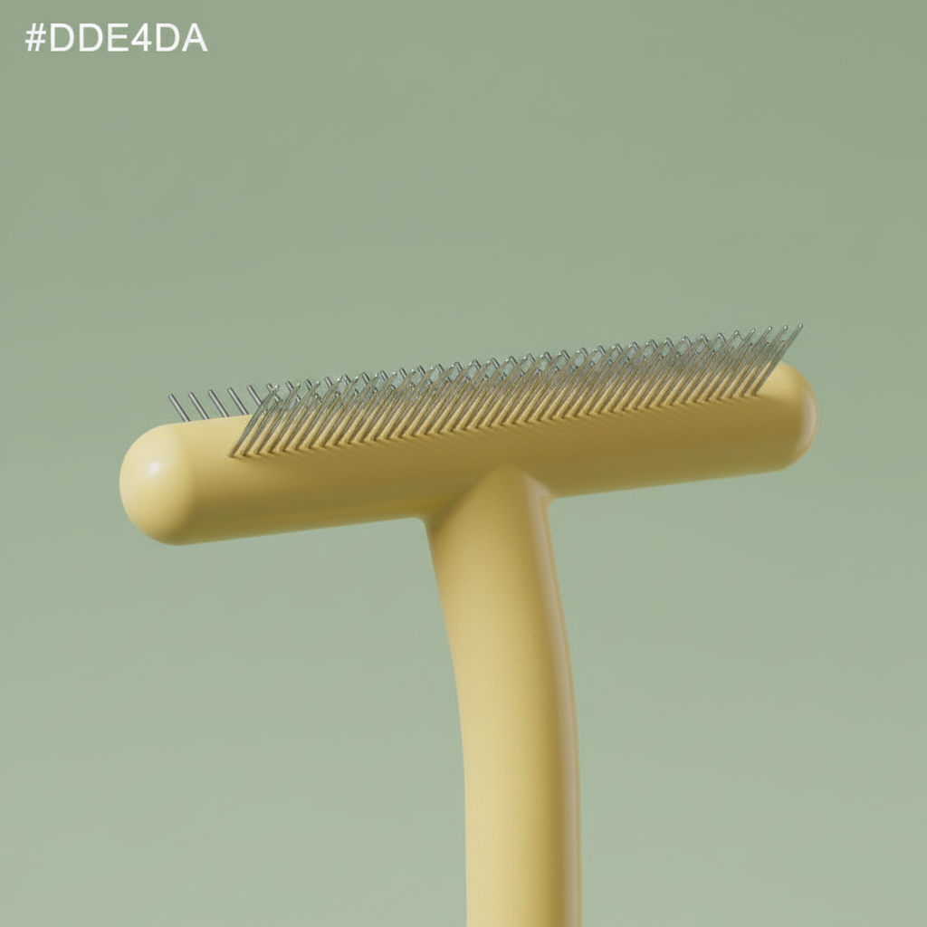 Rake Comb for Thick and Double Coats – Detail