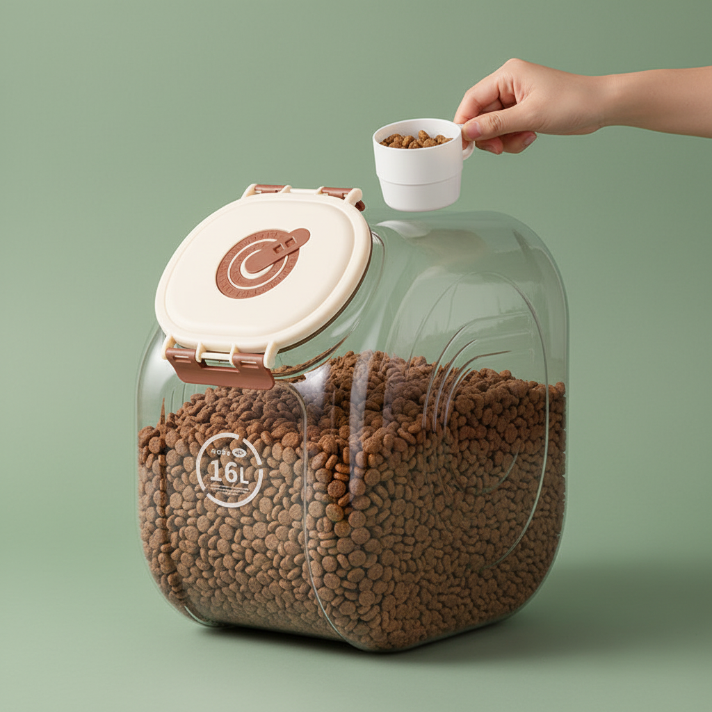 Sealed Pet Food Storage Bin – Lifestyle