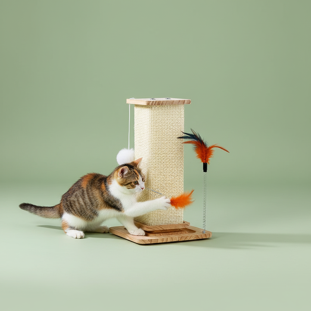 Sisal Cat Scratching Post – Cat Lifestyle 2