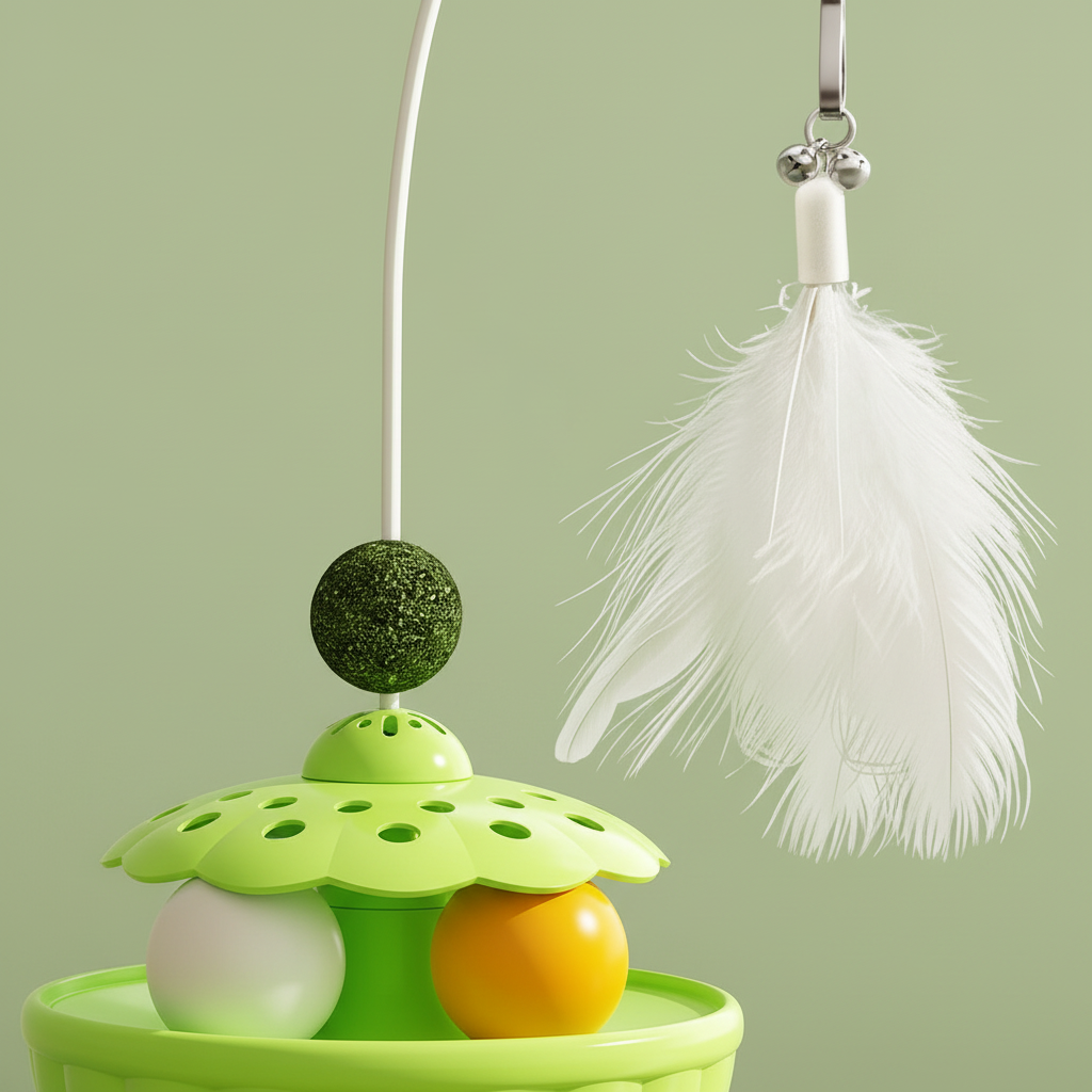 Tumbler Puzzle Feeder for Cats – Detail